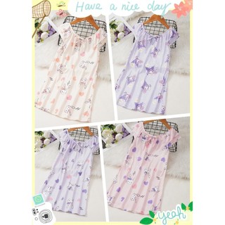 Hoạt Hình Mới Trẻ Em Váy Ngủ Bé Gái Mùa Hè Mỏng Tay Ngắn Bé Gái Bộ Đồ Ngủ Homewear