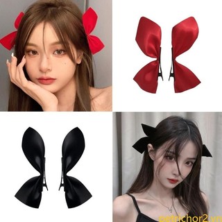 Pet ngọt ngào mỏ vịt nơ kẹp tóc y2k kẹp tóc satin nhung kẹp tóc nữ