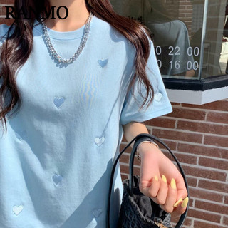 RANMO áo phông áo thun nữ croptop baby tee thời trang xu hướng Casual Fashion WTX2430TBJ 15Z240409