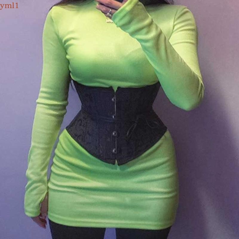 Yml1 Corset Underbust Nữ Gothic Corset Top Curve Shaper Modeling Bustiers