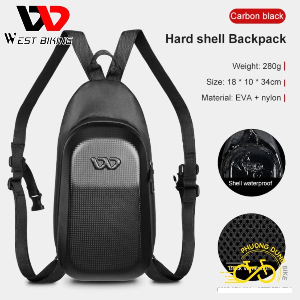 Balo đi xe đạp WEST BIKING 4.5L - Vỏ cứng chống nước