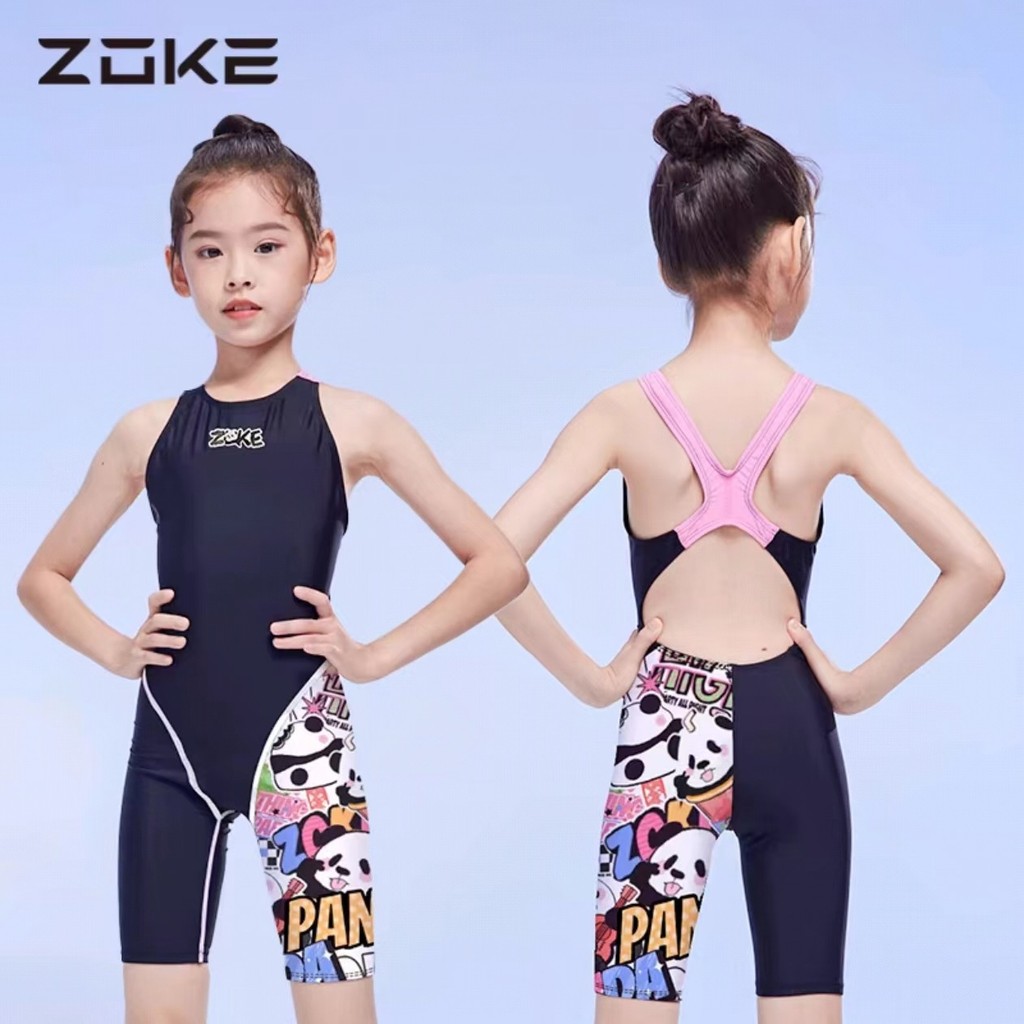 Đồ Bơi Bé Gái Big Kids ZOKE Huấn Luyện Chuyên Nghiệp Một Mảnh Đua Xe Bé Gái Đồ Bơi Trẻ Em