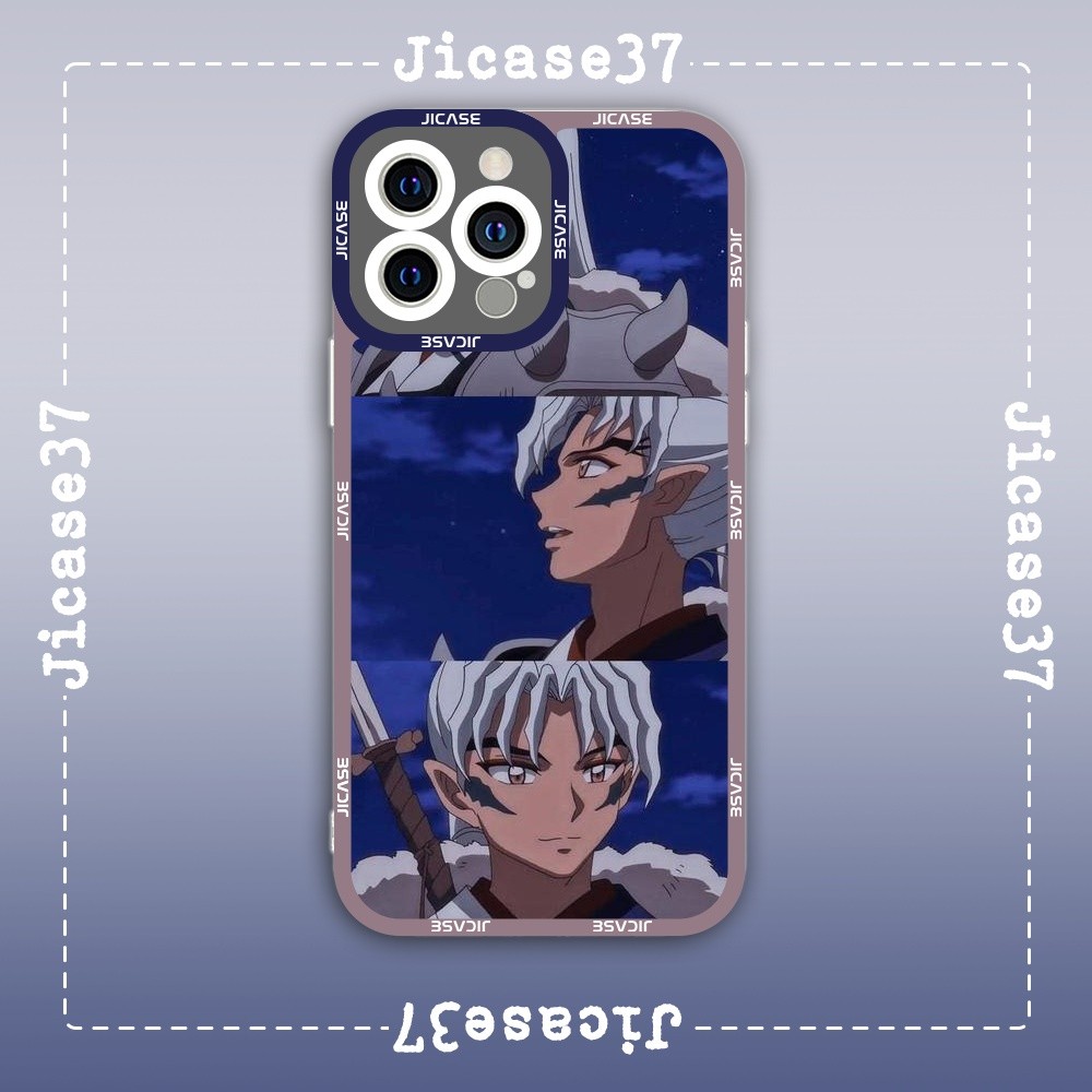 Ốp lưng iPhone Cạnh Vuông Samsung Xiaomi Oppo Chủ đề anime Inuyasha Khuyển dọa xoa
