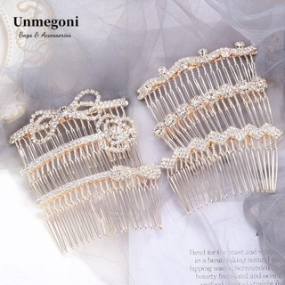 Unmegoni Lược Cài Tóc Cô Dâu Làm Thủ Công Thời Trang|Vương Miện Sang Trọng Kẹp Tóc
