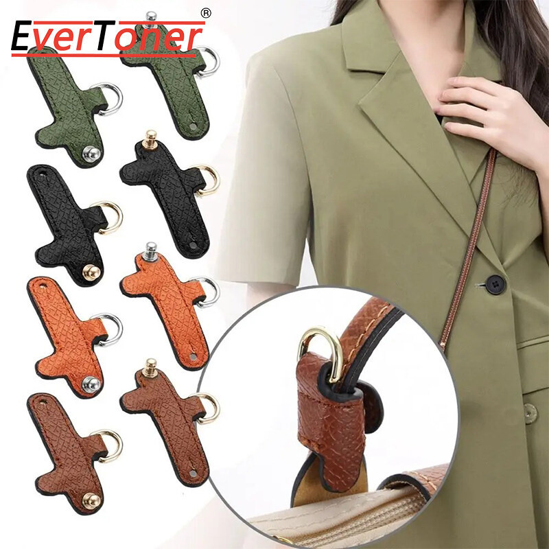 LONGCHAMP Evertoner 1 Cặp Khóa Dây Đeo Túi Xách Bằng Da Thật Không Đục Lỗ Có Tay Cầm Ngắn