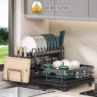 Ourunzhe Kệ bếp, mặt bàn, bát đĩa, kệ, giá thoát nước gia đình, giá đựng bát đĩa nhỏ và hẹp mới