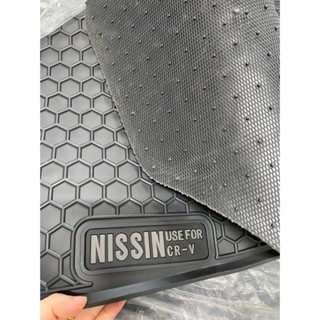 Lót sàn cao su xe Honda CRV 2023 2024 2025 - 3 hàng ghế màu đen chữ xám, ko mùi, dễ vệ sinh lau rửa