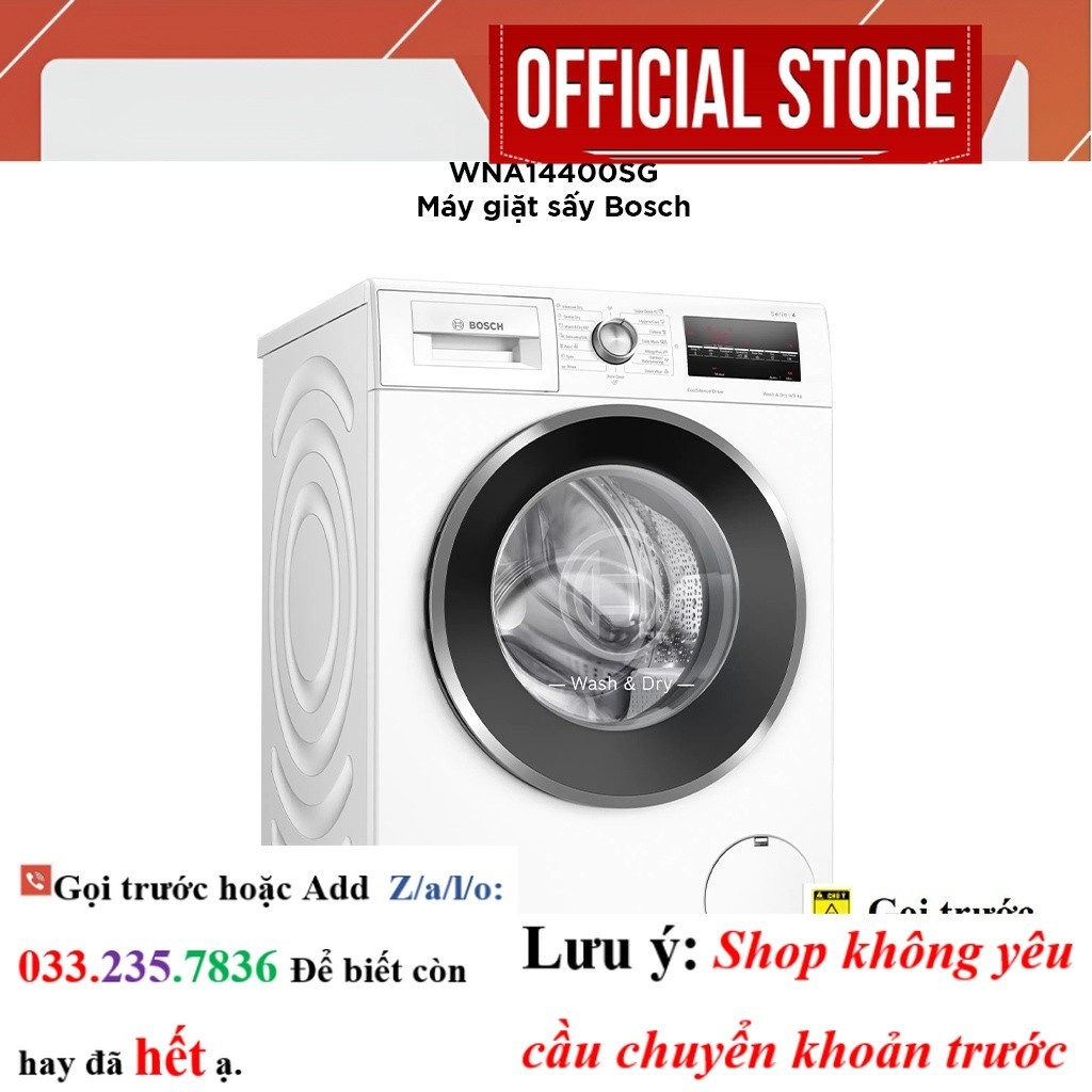 Máy Giặt Sấy 9/6kg Bosch WNA14400SG Series 4 <SAle>