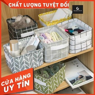 ❤️siêu rẻ❤️Giỏ vải mini đựng đồ cá nhân, đựng đồ văn phòng, chứa mỹ phẩm để bàn siêu xinh