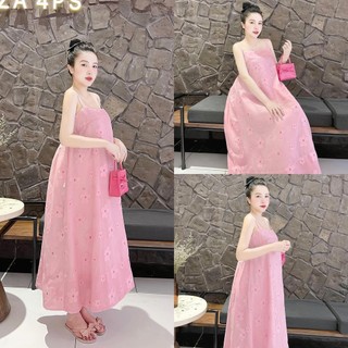 M831 - đầm maxi hoa 2 dây đi biển mùa hè
