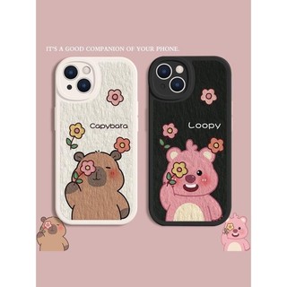 Ốp Điện Thoại Hoa Cá Heo Và Hải Ly Nước Dễ Thương Thích Hợp Cho IPhone 11 1213 Pro MAX X XR XS MAX SE Apple 7 Plus 8 Plus IPhone 14 15 Pro Ống Kính Cá Tính Chống Rơi Trọn Gói