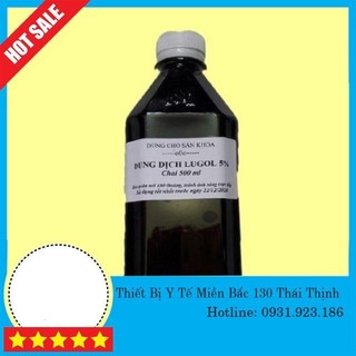 Dung dịch khử trùng lugol 5%, chai/500ml