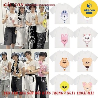 Kpop StrayKids 5 SAO 2023 Cổ Tròn Cotton T Ngắn Tay Hip-hop Cotton T Casual Top Nam / Nữ Cặp Đôi Áo Sơ Mi Quần Áo