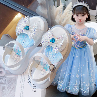 Giày bé gái elsa sandal 2024 phong cách mới trẻ em bé gái bé pha lê giày công chúa mùa hè giày trẻ em elsa