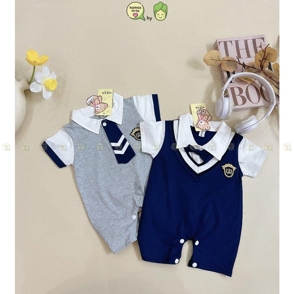 Body Công Tử KAMSAMITA Chất Cotton Mềm Mịn Co Giãn Thiết Kế Lịch Lãm, Body Đùi Cho Bé Trai Mặc Đi Chơi, Đi Học S415