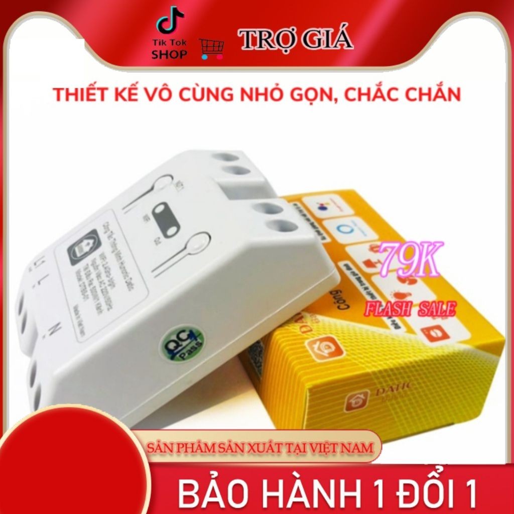 Công tắc thông minh Datic DTBS – 01 điều khiển thiết bị điện từ xa qua wifi | công suất 500W