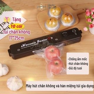 Máy Hút Chân Không Thực Phẩm Kèm Hàn Miệng Túi Tặng kèm 10 túi hút Gia dụng tiện lợi Grand Haven