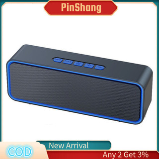 Pinshang s11 không dây bluetooth tương thích loa ngoài trời di động mini hỗ trợ âm thanh fm radio loa siêu trầm