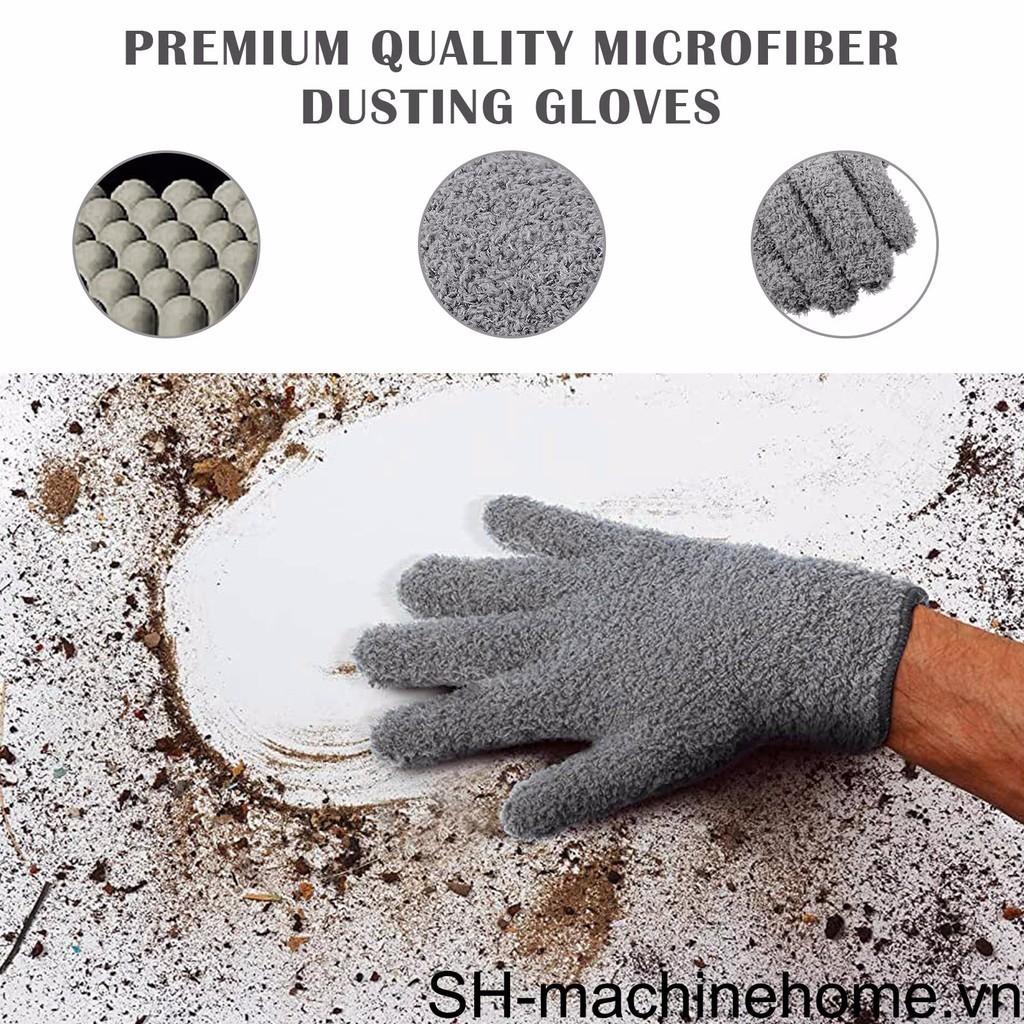 1 / 2 2 Chiếc Găng Tay Vệ Sinh Microfiber Chăm Sóc Xe Rửa Nước Hút Bụi San Hô Nam Dụng Cụ Vệ Sinh Hộ Gia Đình Nhà Cửa