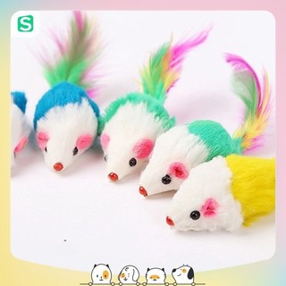 Chuột lông vũ đồ chơi cho mèo🐹