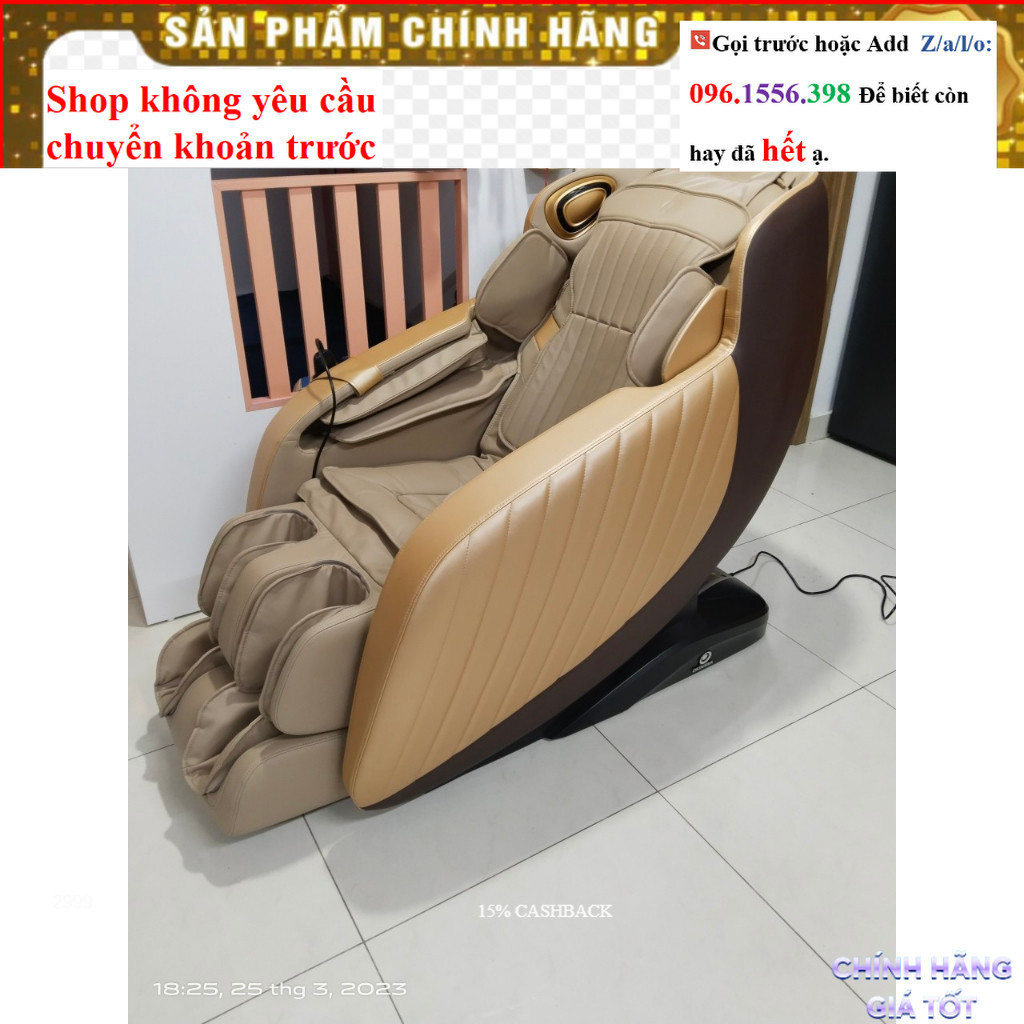 SALE Ghế massage Okinawa Os - 725, con lăn silicon 4D, điều kiển giọng nói tiếng việt km giá tốt