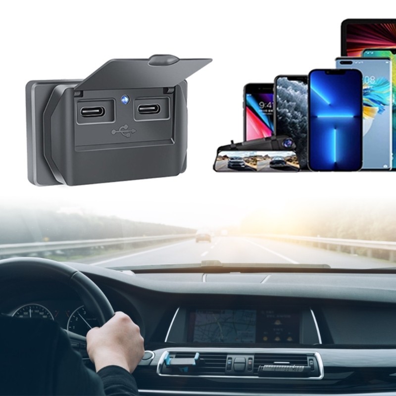 EDB * Ổ cắm sạc xe hơi USB 12V 24V 3 1A Bộ chuyển đổi nguồn Ổ cắm sạc USB cho ô tô