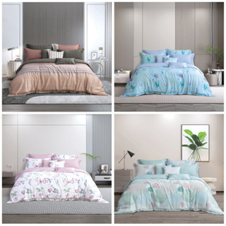 Bộ ga chun hoặc ga phủ kèm Vỏ chăn có chần mỏng Akemi Tencel Modal Ardent v2, gồm 6 món (King/Queen)