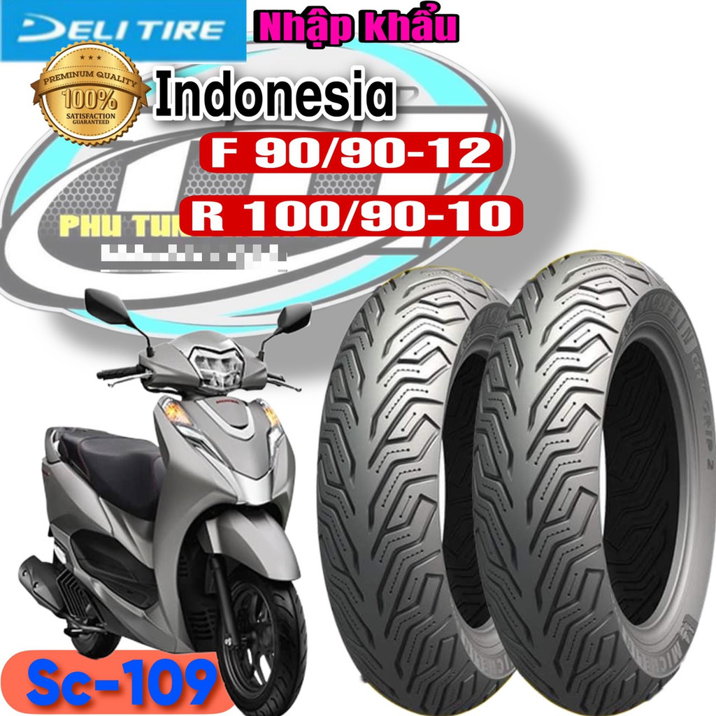 VỎ LỐP 90/90-12 & 100/90-10 XE TAY GA LEAD / SCR DELI INDONESIA SC-109 store_motorcycle_tpro
