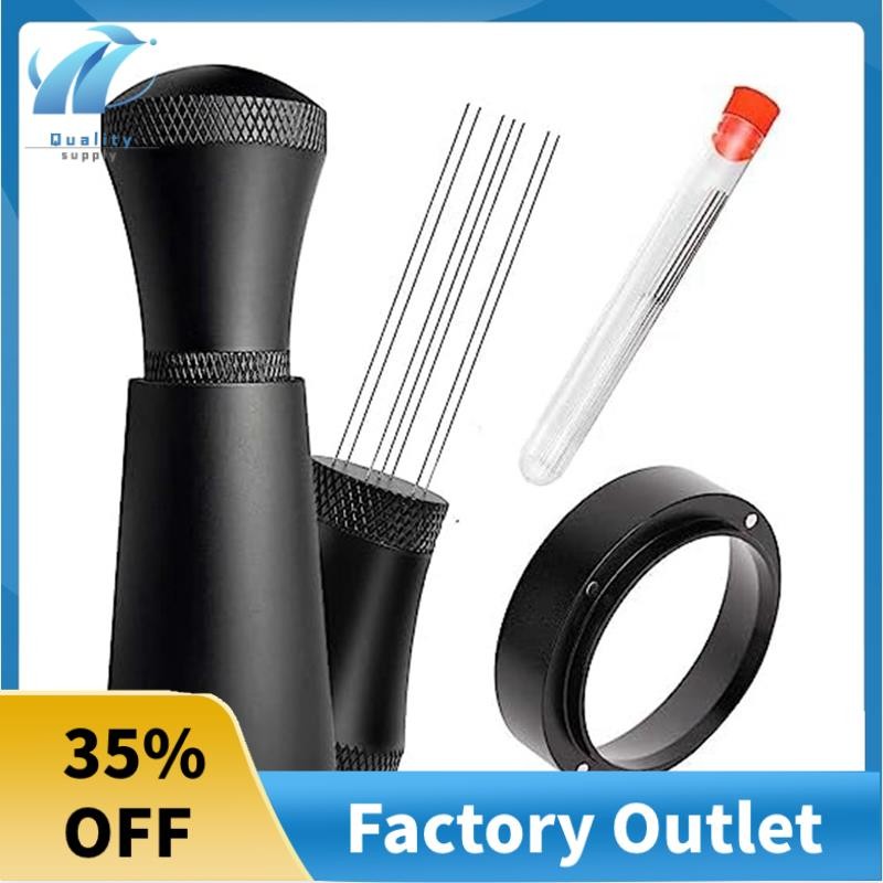 Tuyệt vời 1 Bộ WDT Tools Công cụ phân phối Espresso - Phễu định lượng 53,5mm & Nhà phân phối máy khu