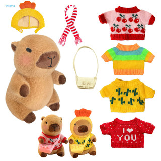 Capybara Sang Trọng Với Phụ Kiện Quần Áo 9,84 Đồ Chơi Sang Trọng Tự Làm Capybara Có Bộ Quần Áo Nhồi Bông Dễ Thương Bộ Trang Phục Cho Bé Gái Và Bé Trai Có Thể Huggable Capybara Plushie Cho Trẻ Em