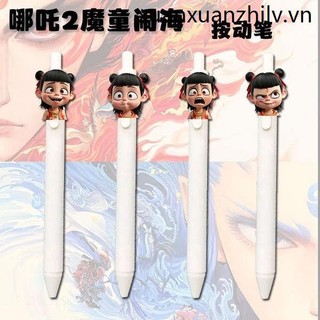 Nezha 2 Motong Haohai Hàng Hóa Báo Chí Bút Nezha Anime Dễ Thương Mặt Dây Chuyền Bút 0.5mm Bút Gel Quà Tặng Học Tập