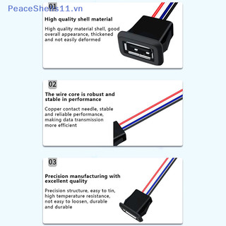 PeaceShells USB Type C Waterproof Connector Type-C With Card Buckle Female 3A High Current Fast Charging Jack Port USB-C Charger Plug VN