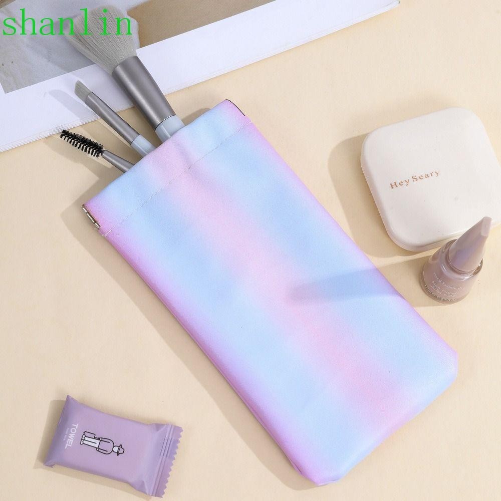 Túi đựng mỹ phẩm Mini SHANLIN, Túi đựng son môi in da Pu, Đồ dùng du lịch Hoa tự đóng Ví đựng tiền xu đóng tự động cho bé gái