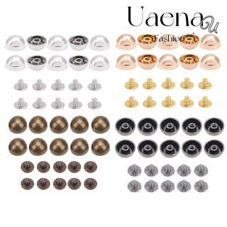 Uaenau 10 chiếc 8 / 10 / 12 / 16 / 20 mm dây đeo đinh tán diy kim loại móng tay quần áo / túi / giày vải nút đầu tròn vít