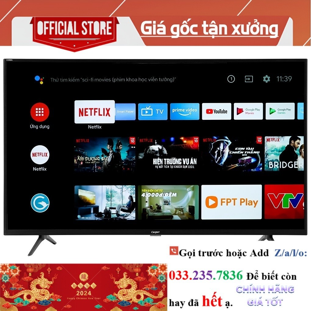 R.ẻ> Android Tivi Casper 43 inch 43FGA610 và Casper 43FG5200