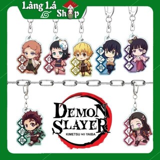 Móc khoá Mica anime manga Kimetsu No Yaiba (Loại 6 - Có bảng tên) - Nhựa Cứng Acrylic In 2 mặt sắc nét
