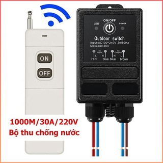 Công tắc điều khiển từ xa 1000m 30a 220v, bộ điều khiển từ xa - hks
