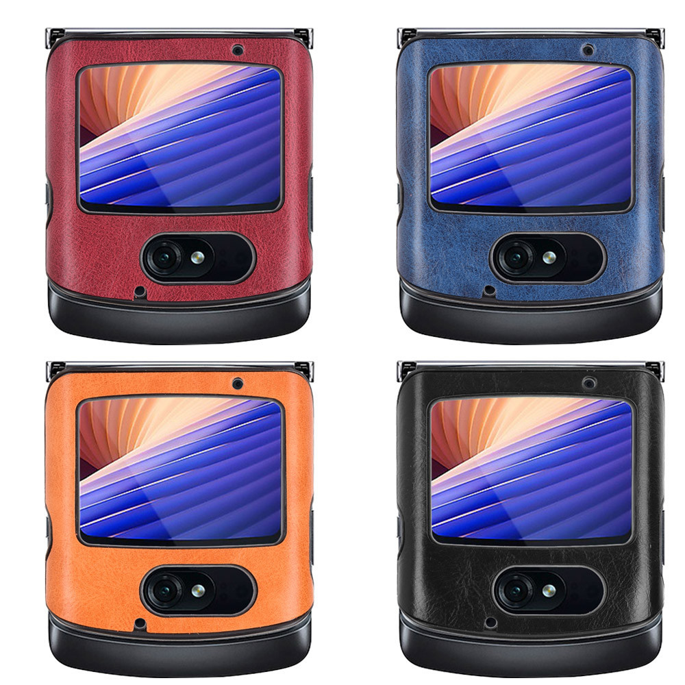 Ốp Da PU Cho Motorola Razr 5G Ốp Lưng Cho Motorola Razr 2 5G 2020 Ốp Lưng Khâu Cạnh Mềm Da PU Vỏ Điệ