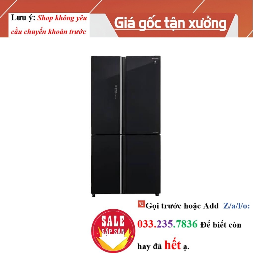 Tủ lạnh Sharp Inverter 572 lít SJ-FXP640VG-BK Màu đen <New>