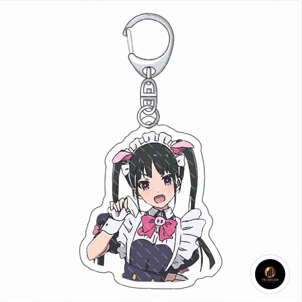 Akiba Maid War Móc Chìa Khóa Bằng Acrylic Dễ Thương Trang Trí Túi Xách Cổ Điển Cho Nữ Wahira Nagomi 