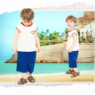 Bộ hè cotton quần cullotes làm mát ecpuse18