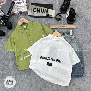 Asm255 - áo somi cho bé ngắn tay 2 lai incessanttly - 8351