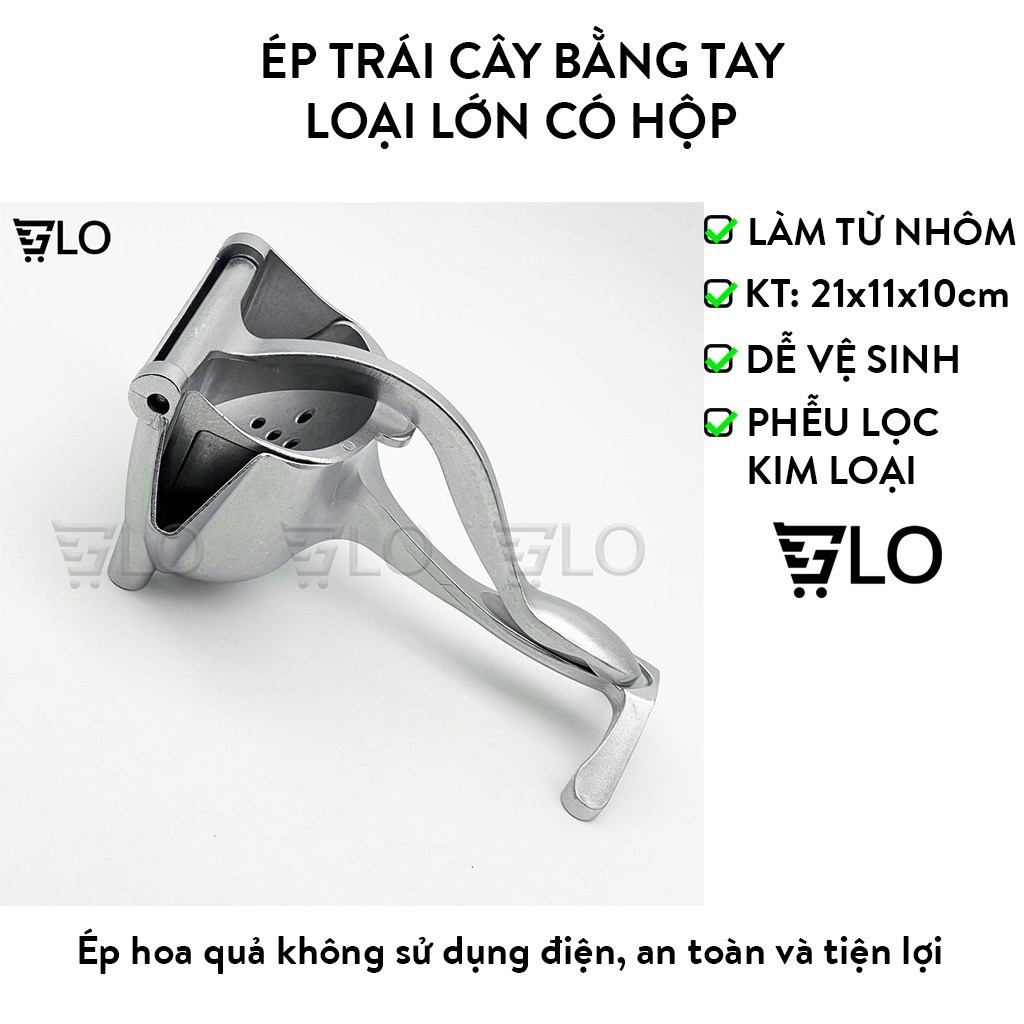 Dụng Cụ Ép Hoa Quả Loại Lớn, Rau Củ, Trái Cây Bằng Tay 100% Kim Loại Chống Gỉ Cao Cấp