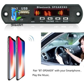 Bộ giải mã máy nghe nhạc mp3 gofidin bluetooth 5.0, bảng giải mã bluetooth 5.0 mp3 giải mã đôi, 12v mp3 / wma / wav / ape / flac màn hình màu màn hình mp3 mô-đun máy nghe nhạc bluetooth