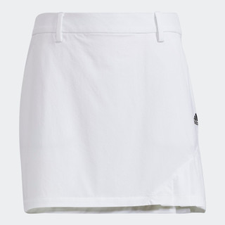 Adidas đánh gôn chân váy xếp ly 3 sọc nữ trắng ha3288