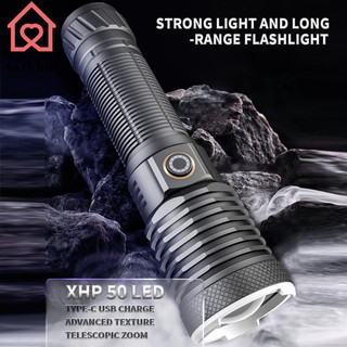 Nóng 30w xhp50 đèn pin led 4 cấp zoom kính thiên văn siêu sáng mạnh mẽ mạnh mẽ tybe-c usb sạc đèn pin