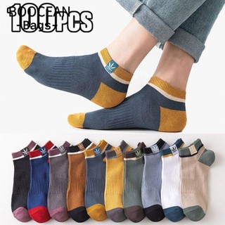 Boocean 10 Đôi Tất Nam, Lá Phong Nhiều Màu Sắc Thấp Còng Tất, In Hình Thể Thao Hút Mồ Hôi Ngắn Tất Nữ