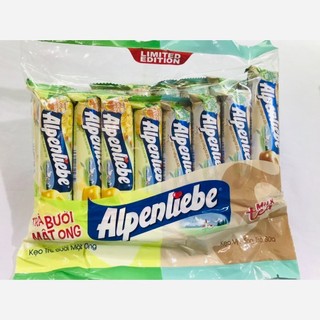 Kẹo alpenliebe hồng trà sữa - trà bưởi mật ong, gói 16 thỏi