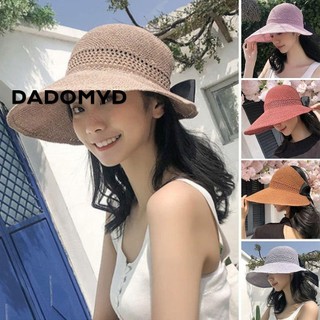 Mũ đi biển LUOYAO Mùa hè Di động vành rộng chống tia cực tím Mũ chống nắng