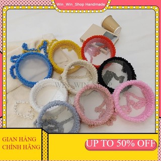 Phụ kiện đan handmade, túi xách mica có khóa kéo